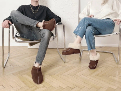 Adult Natural Sheepskin Boots - Brown-2