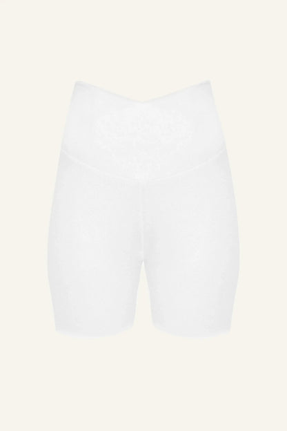 Women's Silk Bike Shorts - White