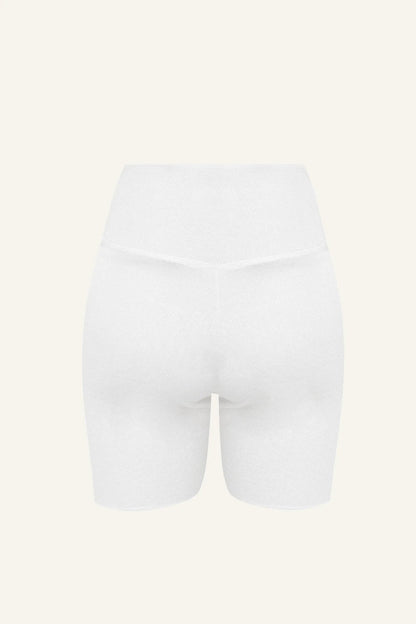 Women's Silk Bike Shorts - White