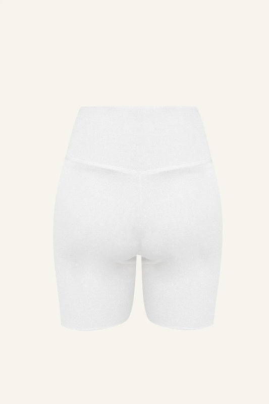 Women's Silk Bike Shorts - White