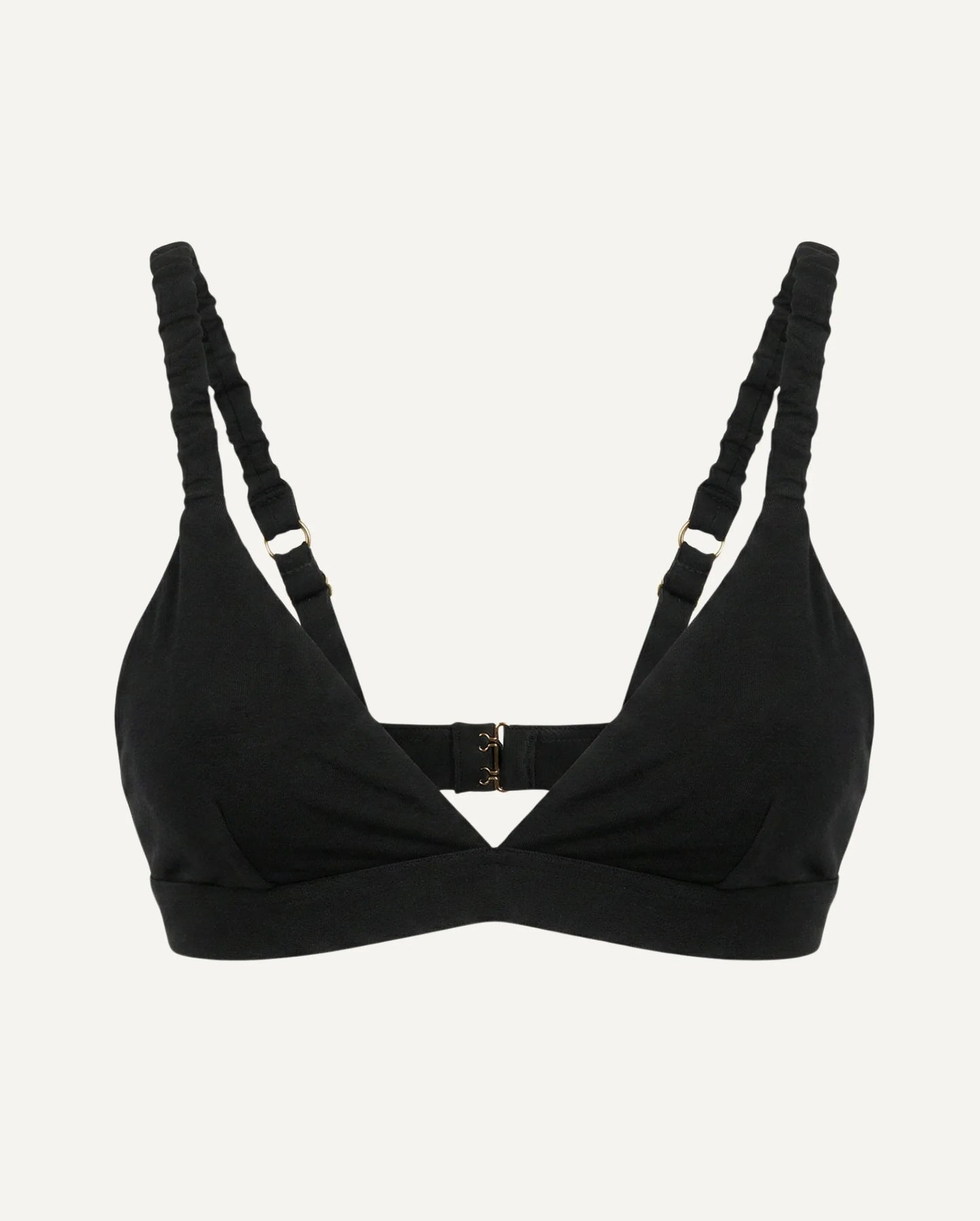 Merino Wool Bra – Black | Natural Wireless Support