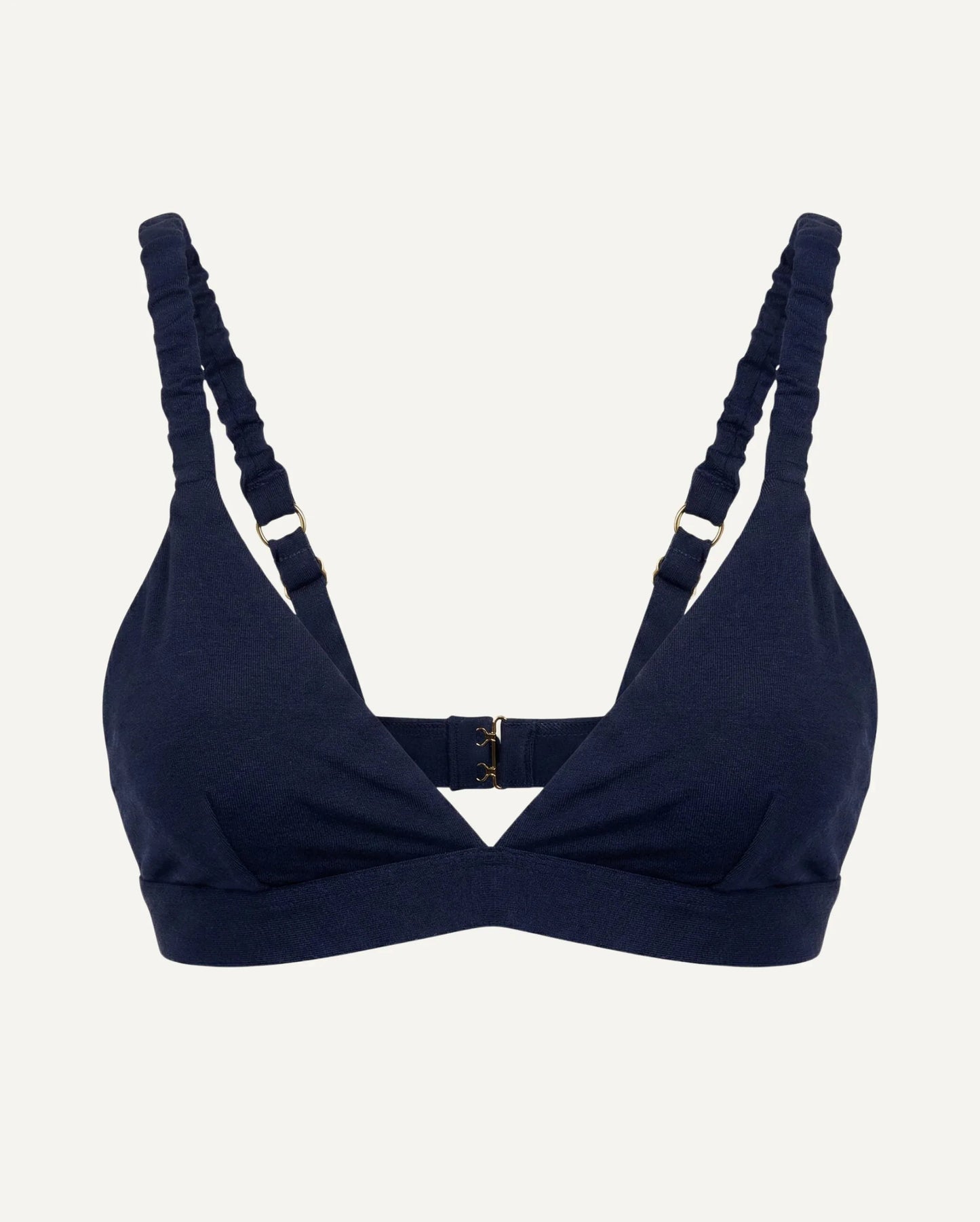 Merino Wool Bra – Dark Blue | Natural Wireless Support