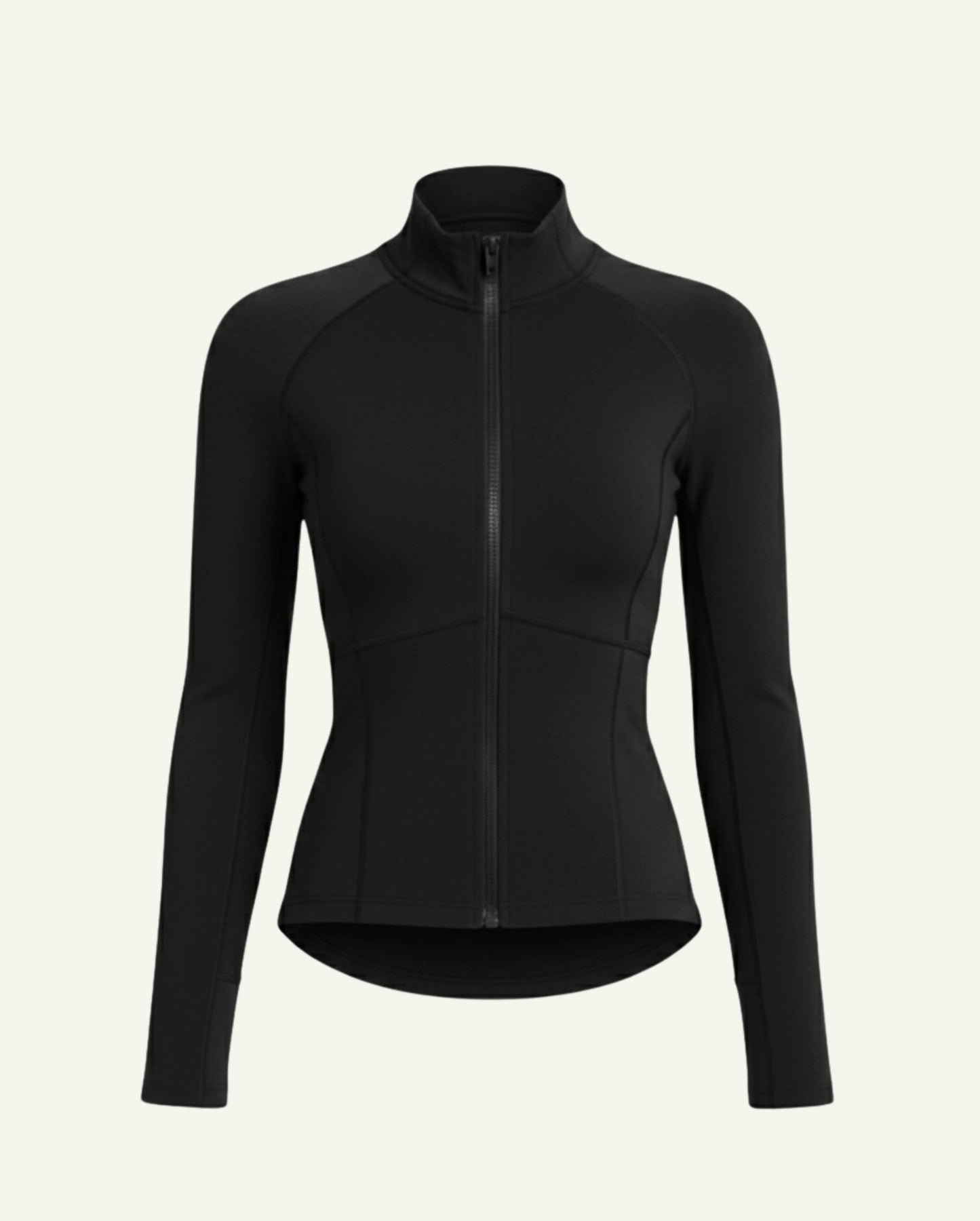 Merino Wool Zip Longsleeve – Black | Natural Training Layer