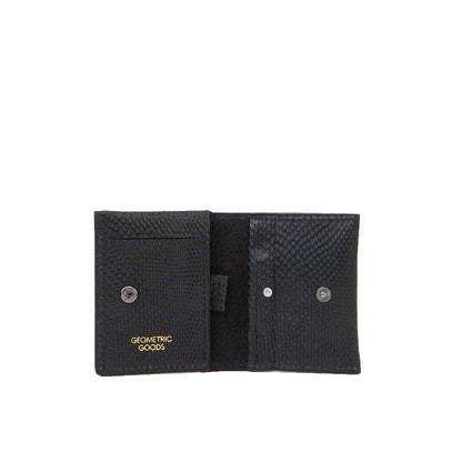 Leather Card Wallet for AirTag - Minimalist 5.0 (Snake Print)-2